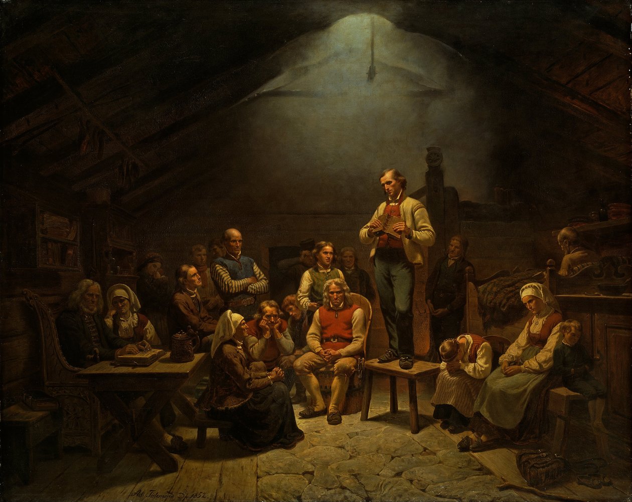 Låg kyrklig hängivenhet av Adolph Tidemand