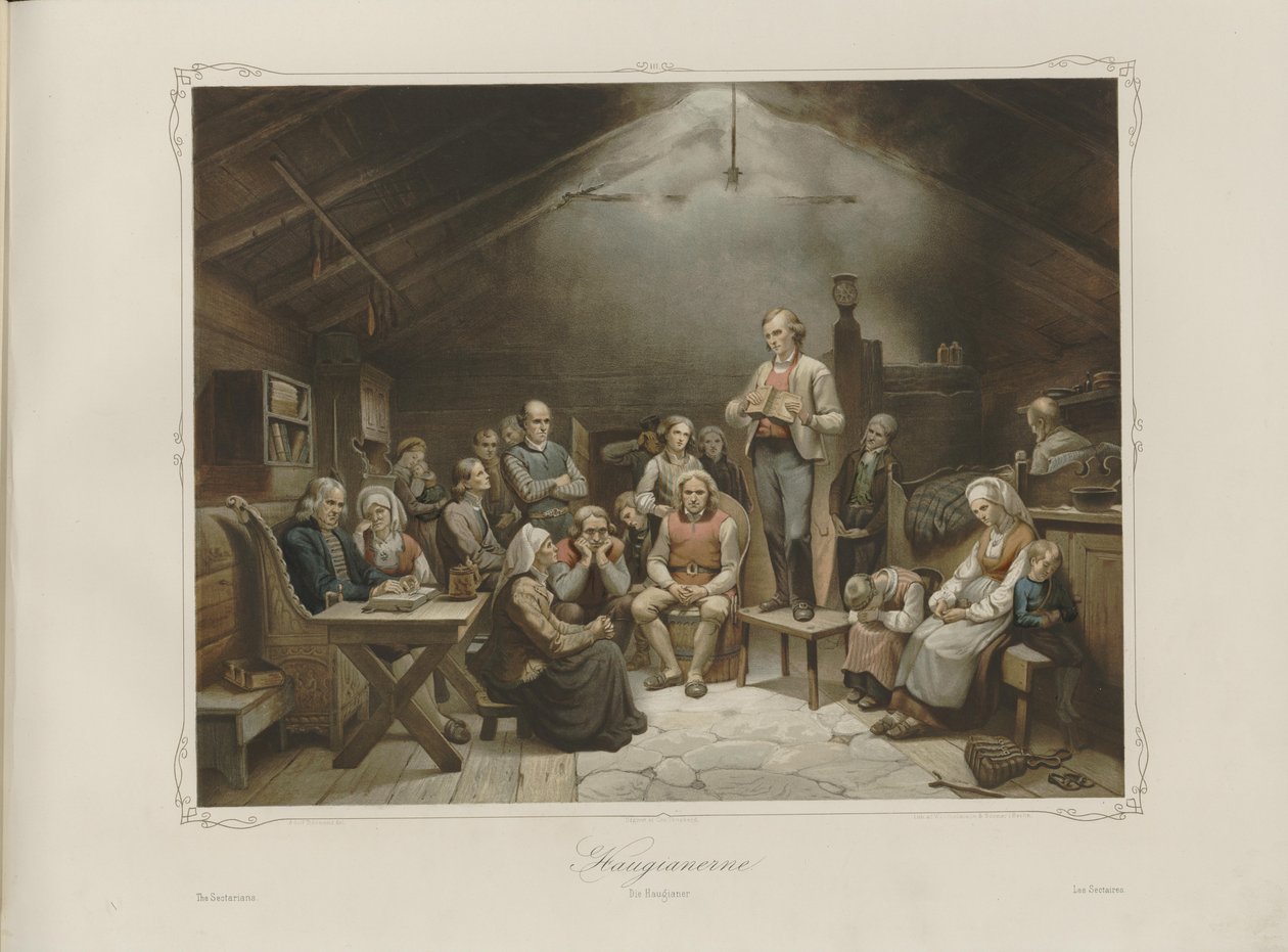 Norska folkliv sovrum av Adolph Tidemand