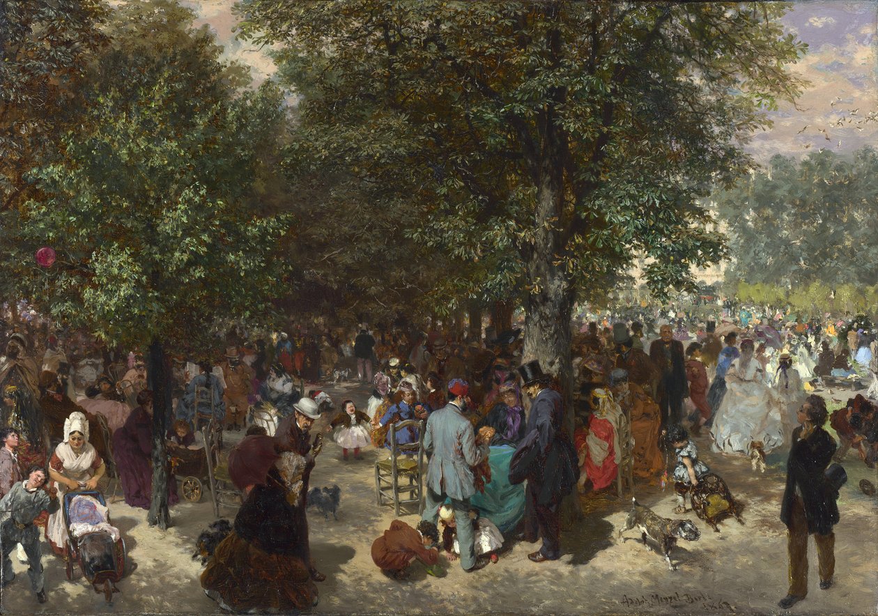 Eftermiddag i Tuilerierna av Adolph Menzel
