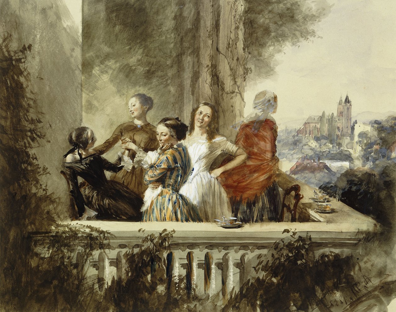 Utomhus, 1852 av Adolph Menzel