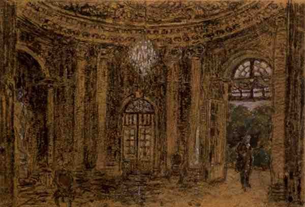 Studie till "Konsert i Sanssouci av Adolph Menzel