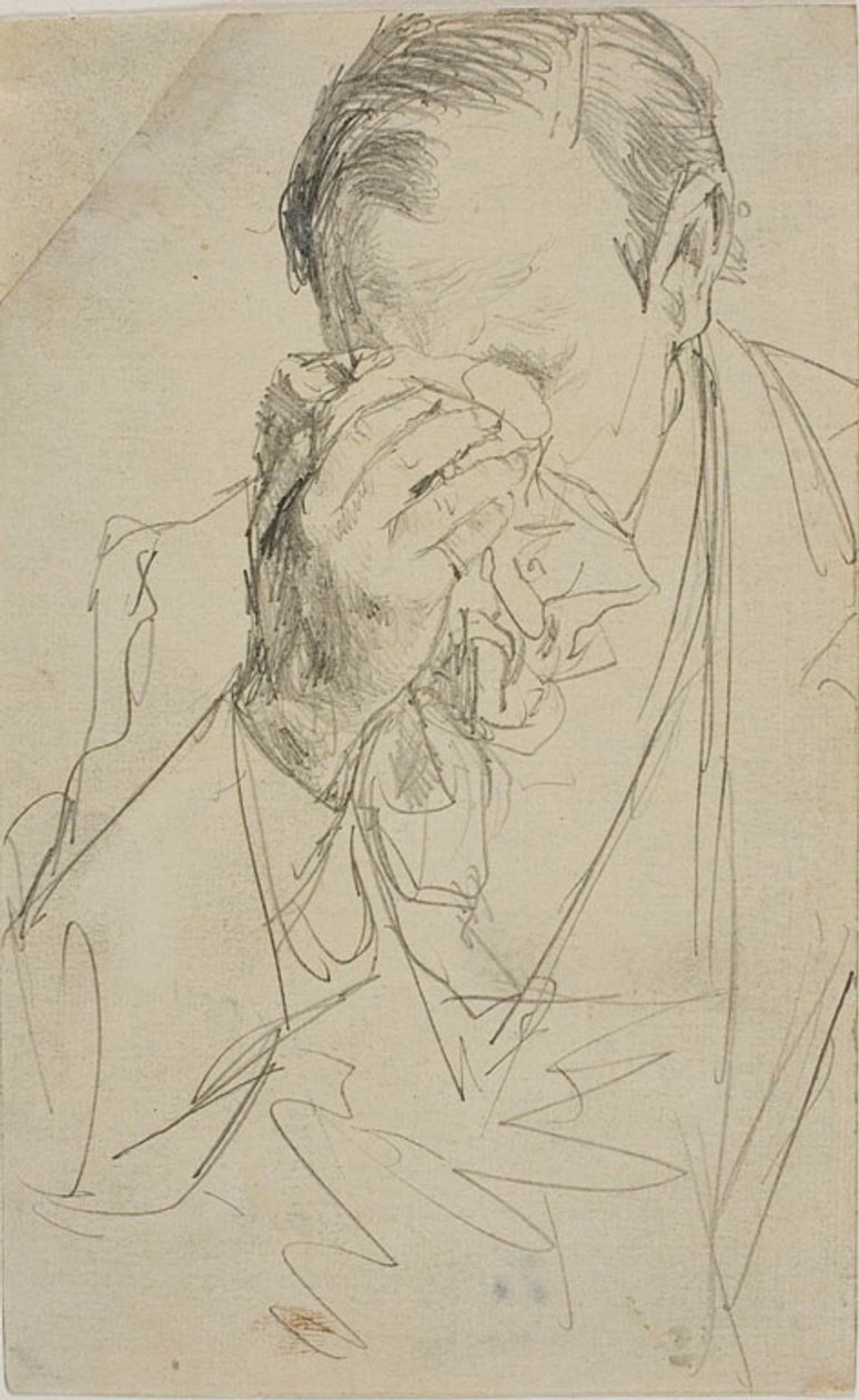 Den gråtande mannen av Adolph Friedrich Erdmann von Menzel