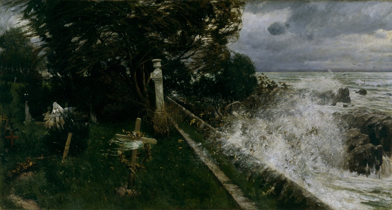Kyrkogård vid havet av Adolf Hiremy Hirschl