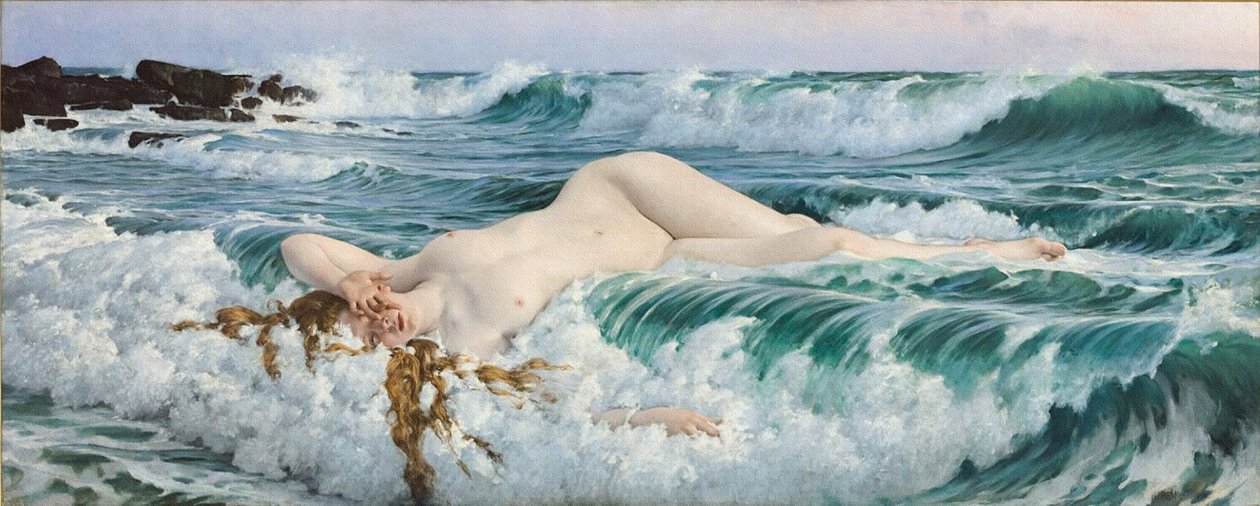 Afrodite, ca 1893 av Adolf Hiremy Hirschl