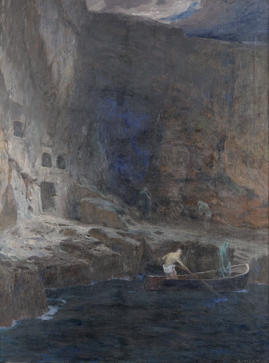 Detalj av Acherons själar, 1898 av Adolf Hiremy Hirschl