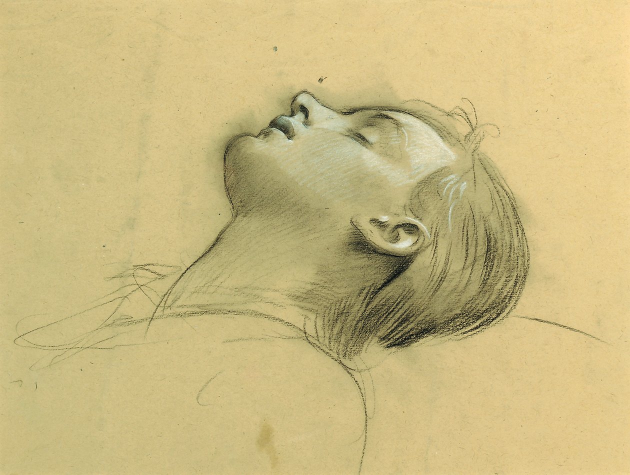 Studie av chefen för St Cecilia, möjligen för "Ahasver" av Adolf Hiremy Hirschl