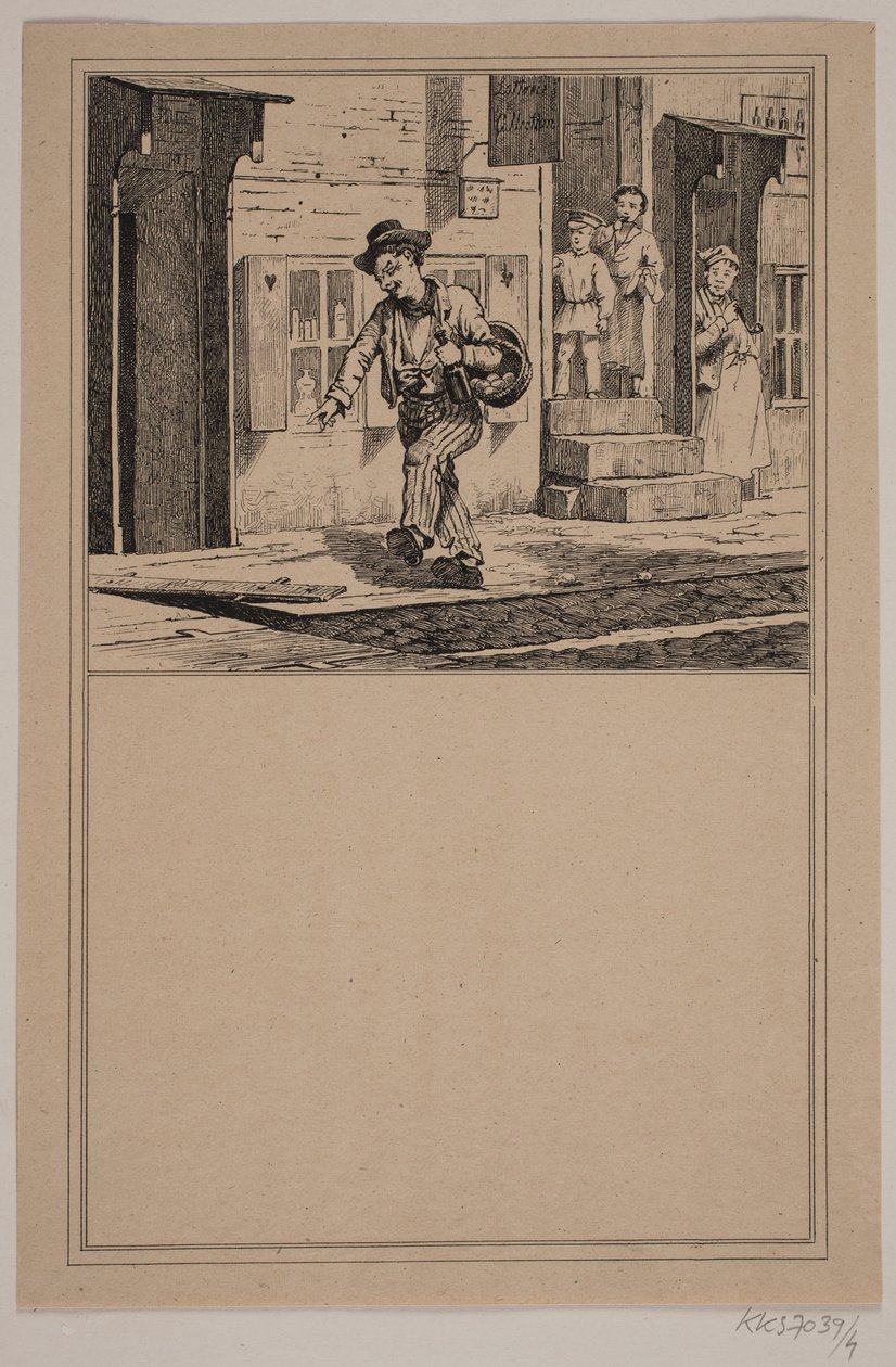 De drunknade. Nej. 3. i Chr. Winther och M. Rørbye, "25 bilder för små barn" av Johan Adolph Kittendorff
