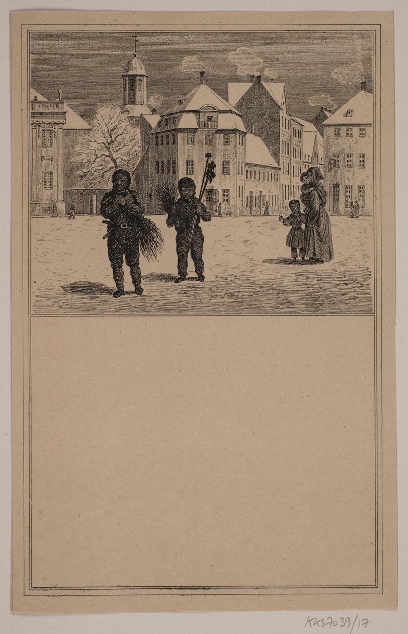Sotaren. Nej. 16 i Chr. Winther och M. Rørbye, "25 bilder för små barn" av Johan Adolph Kittendorff