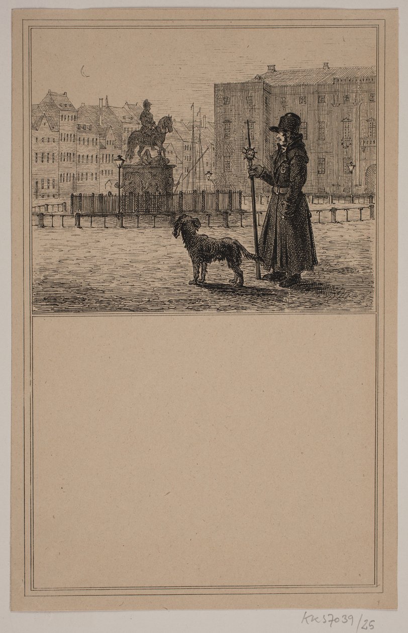 Vakten. Nej. 24 i Chr. Winther och M. Rørbye, "25 bilder för små barn" av Johan Adolph Kittendorff