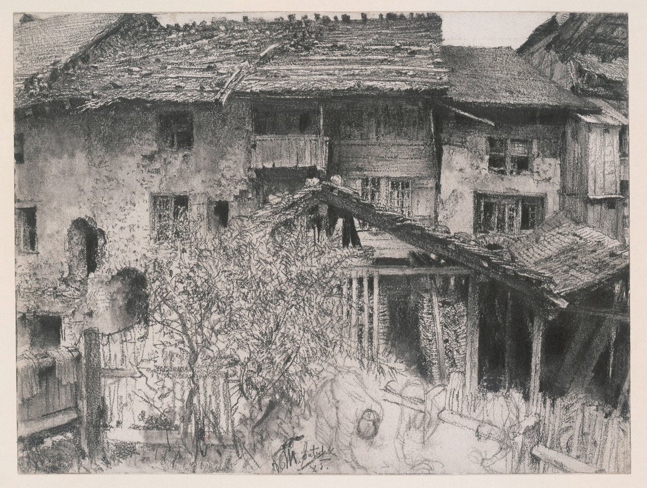 Gamla hus i Interlaken av Adolph Menzel