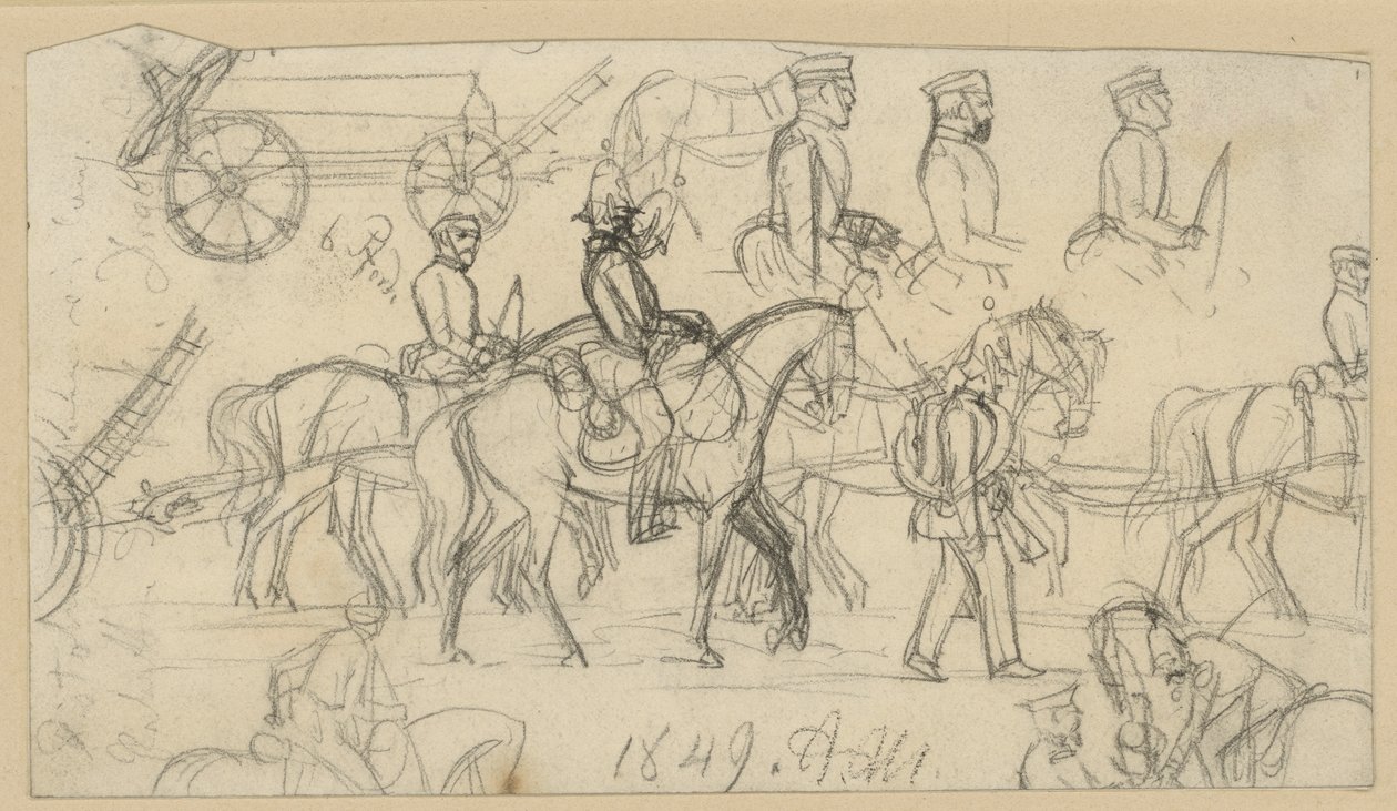 Studier i artilleri och kavalleri av Adolph Menzel