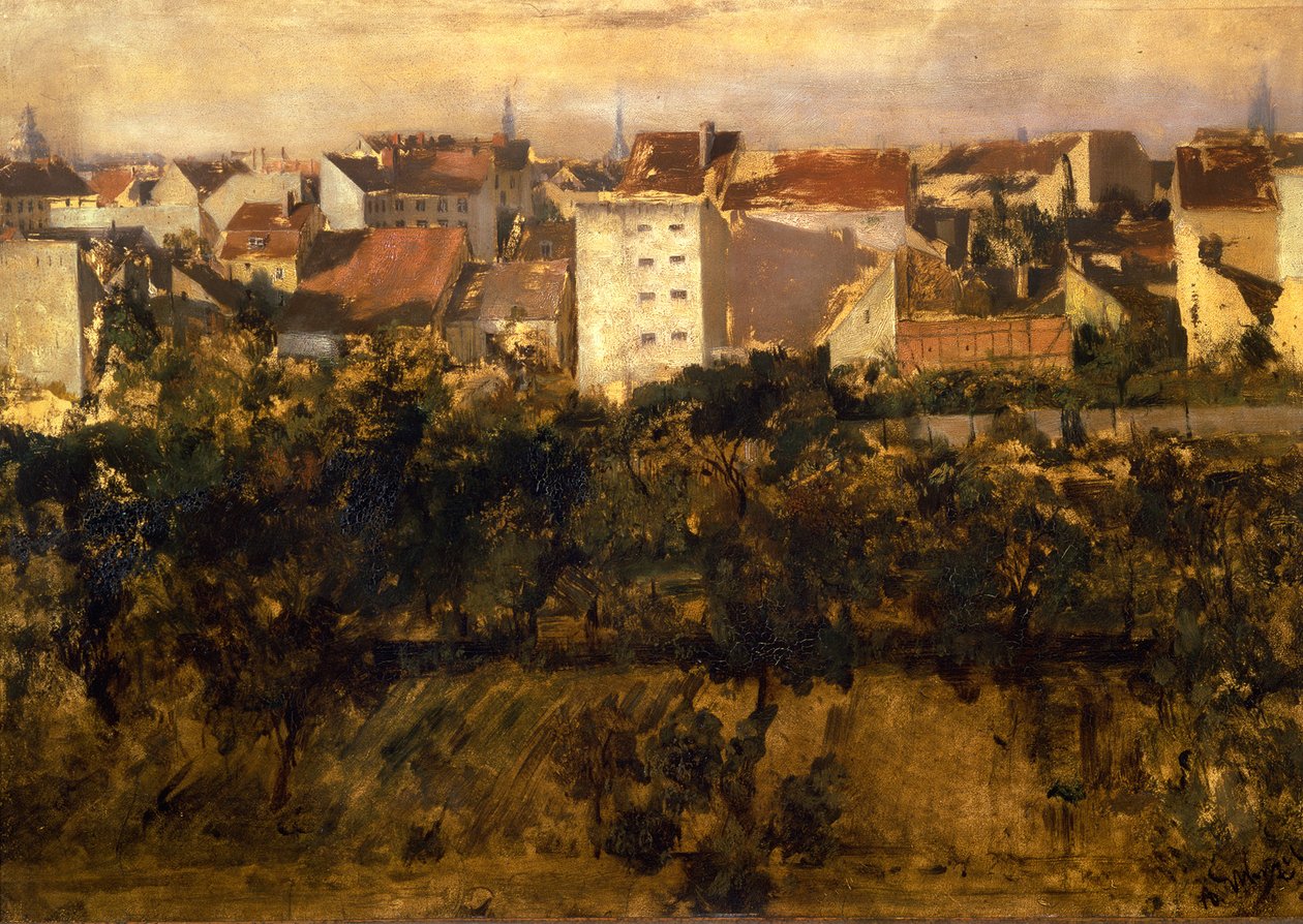 Utsikt över bakgårdshus av Adolph Menzel