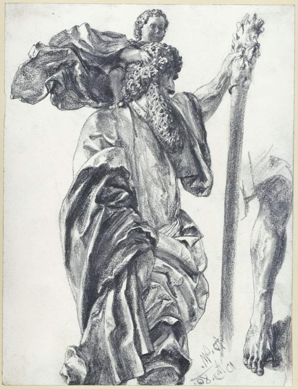 Christophorus, apostelmästaren från Freiberg, i Dresden av Adolph Menzel