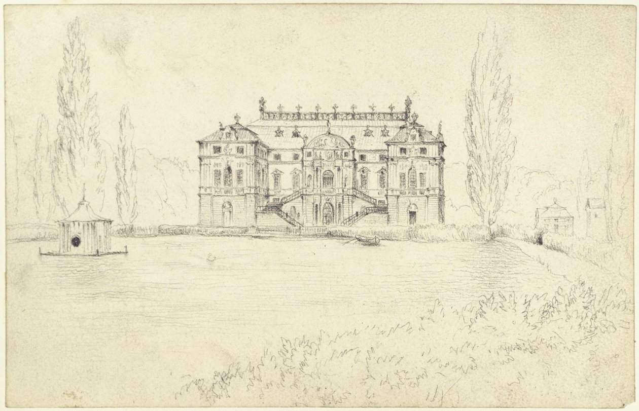 Palatset i Stora trädgården i Dresden av Adolph Menzel