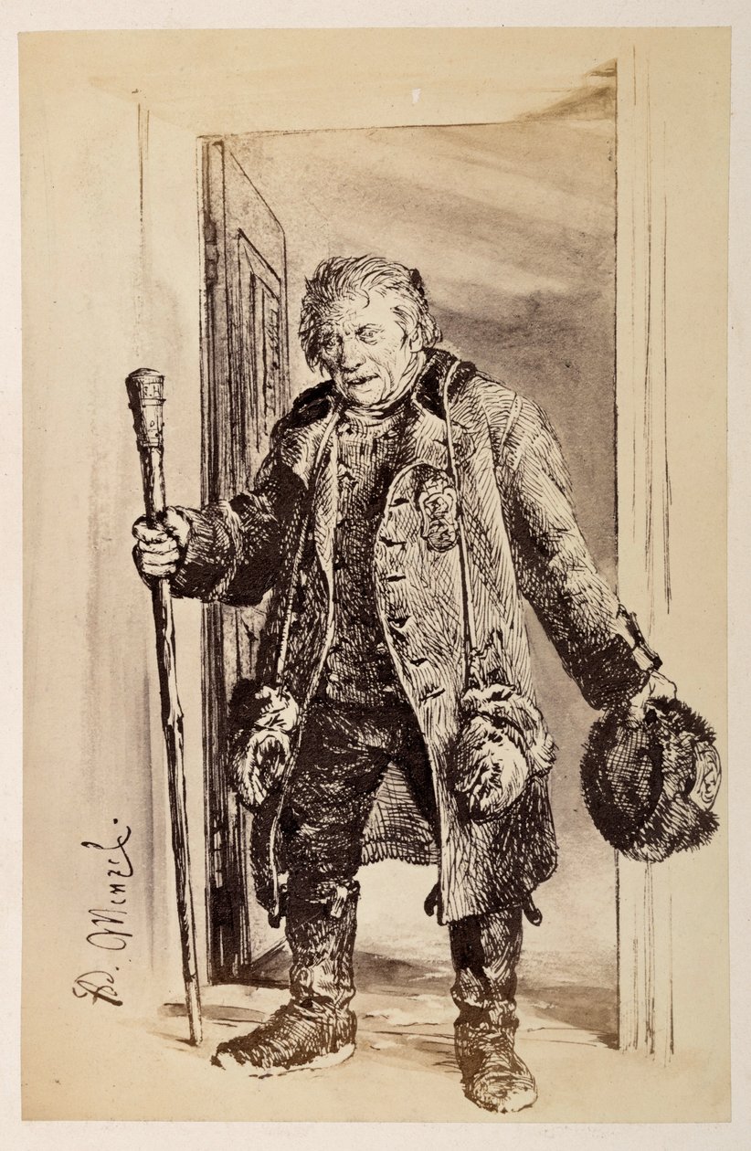 Büttel, efter Heinrich von Kleists ”Den trasiga kannan” av Adolph Menzel