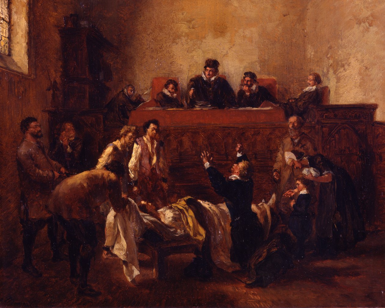 Domedagen. Skiss av Adolph Menzel