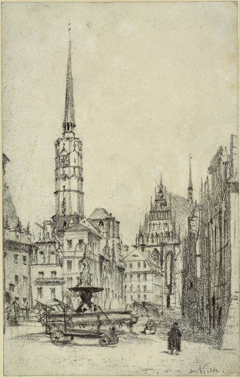 Torget i Neisse av Adolph Menzel