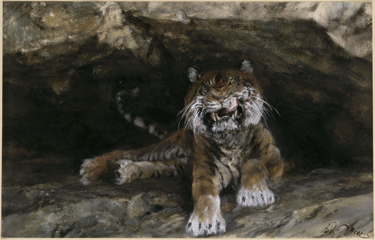 Tigern. Ur ”Barnalbumet” av Adolph Menzel