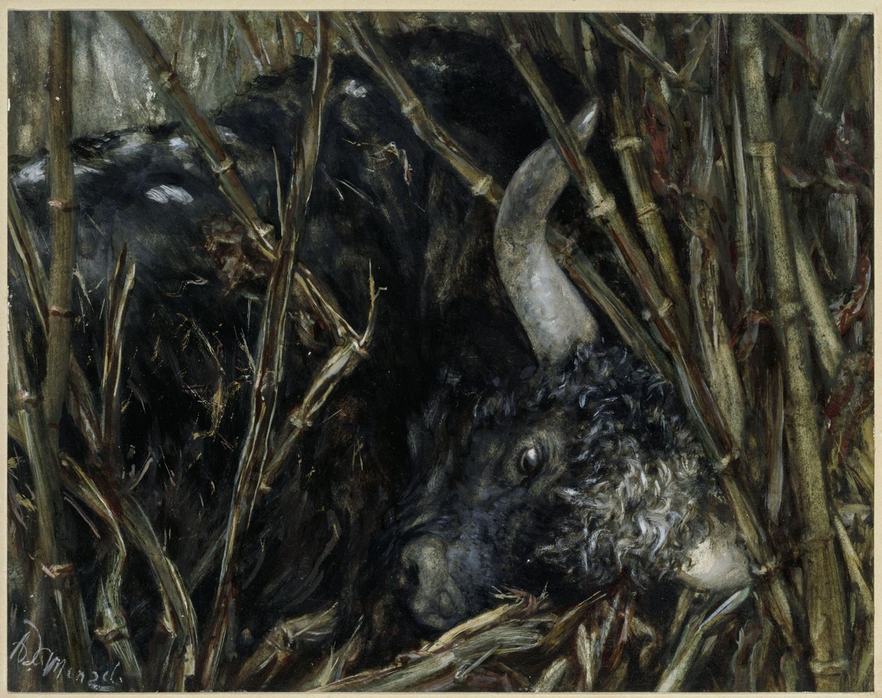 Jakoxen i bambun. Ur "Barnalbumet" av Adolph Menzel