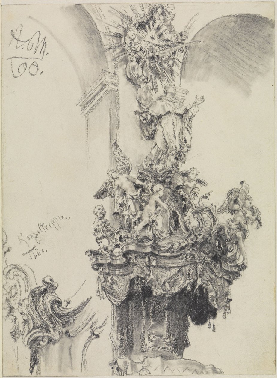 Kronan på predikstolen i Augustinerkyrkan i Würzburg av Adolph Menzel