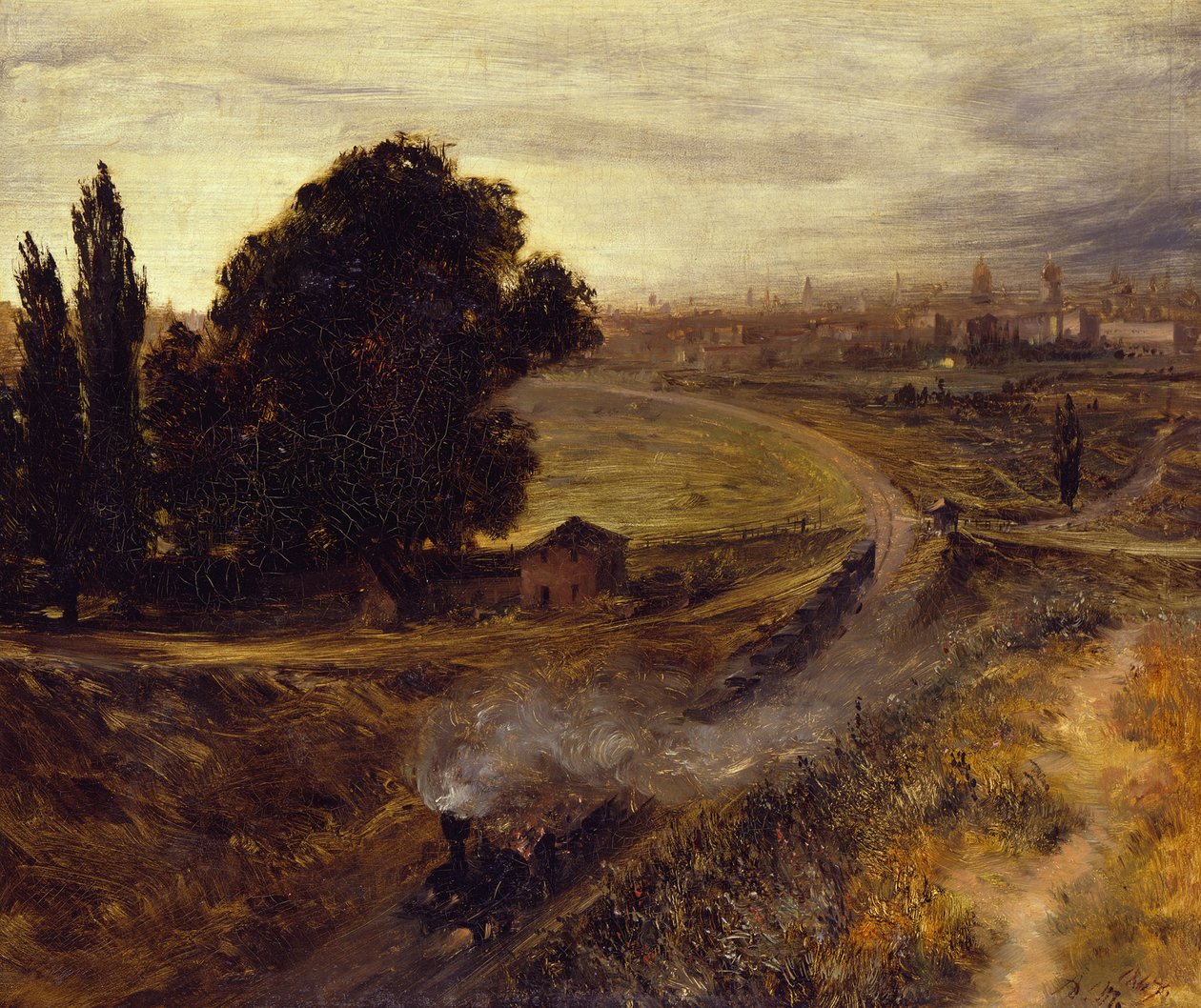 Järnvägen Berlin-Potsdam av Adolph Menzel