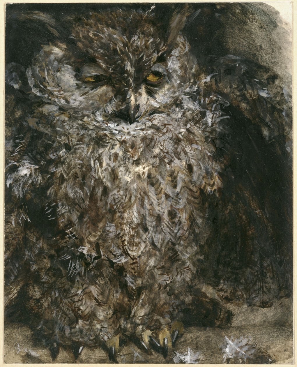 Hornugglan. Ur "Barnalbumet" av Adolph Menzel