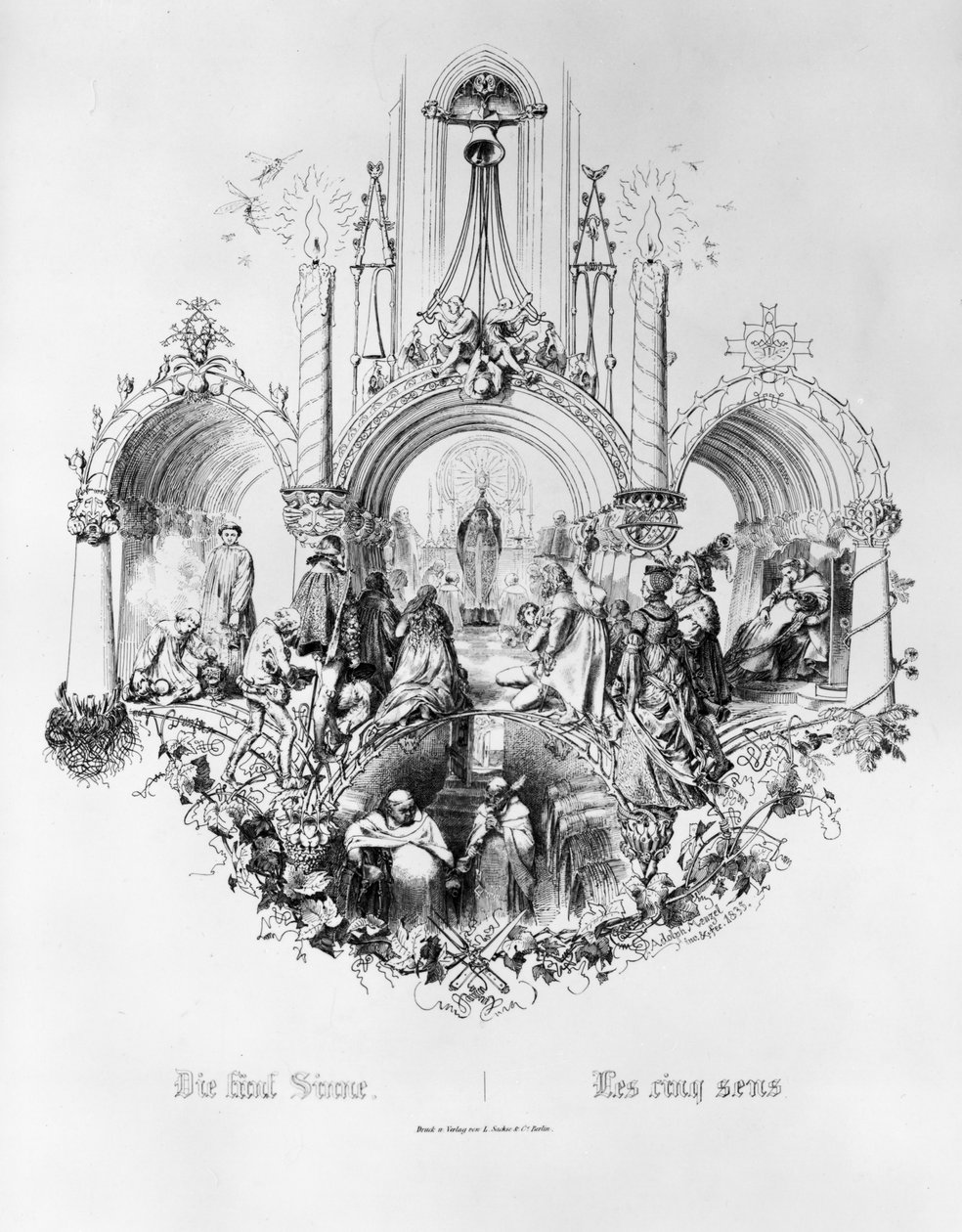 De fem sinnena av Adolph Menzel