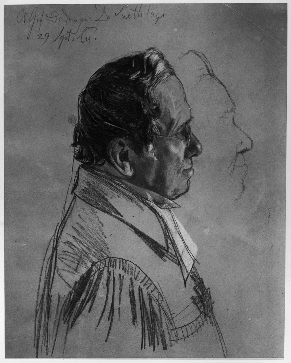 Dr Karl Wilhelm Moritz Snethlage. Studie till målningen ”Kröningen av Wilhelm I i Königsberg” av Adolph Menzel