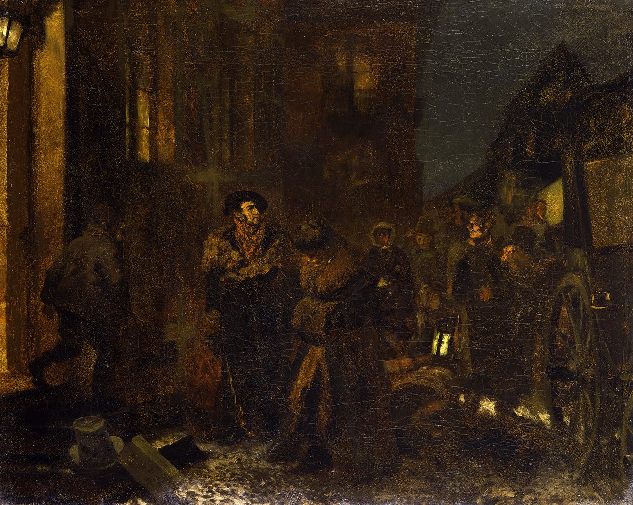En paus under resan av Adolph Menzel