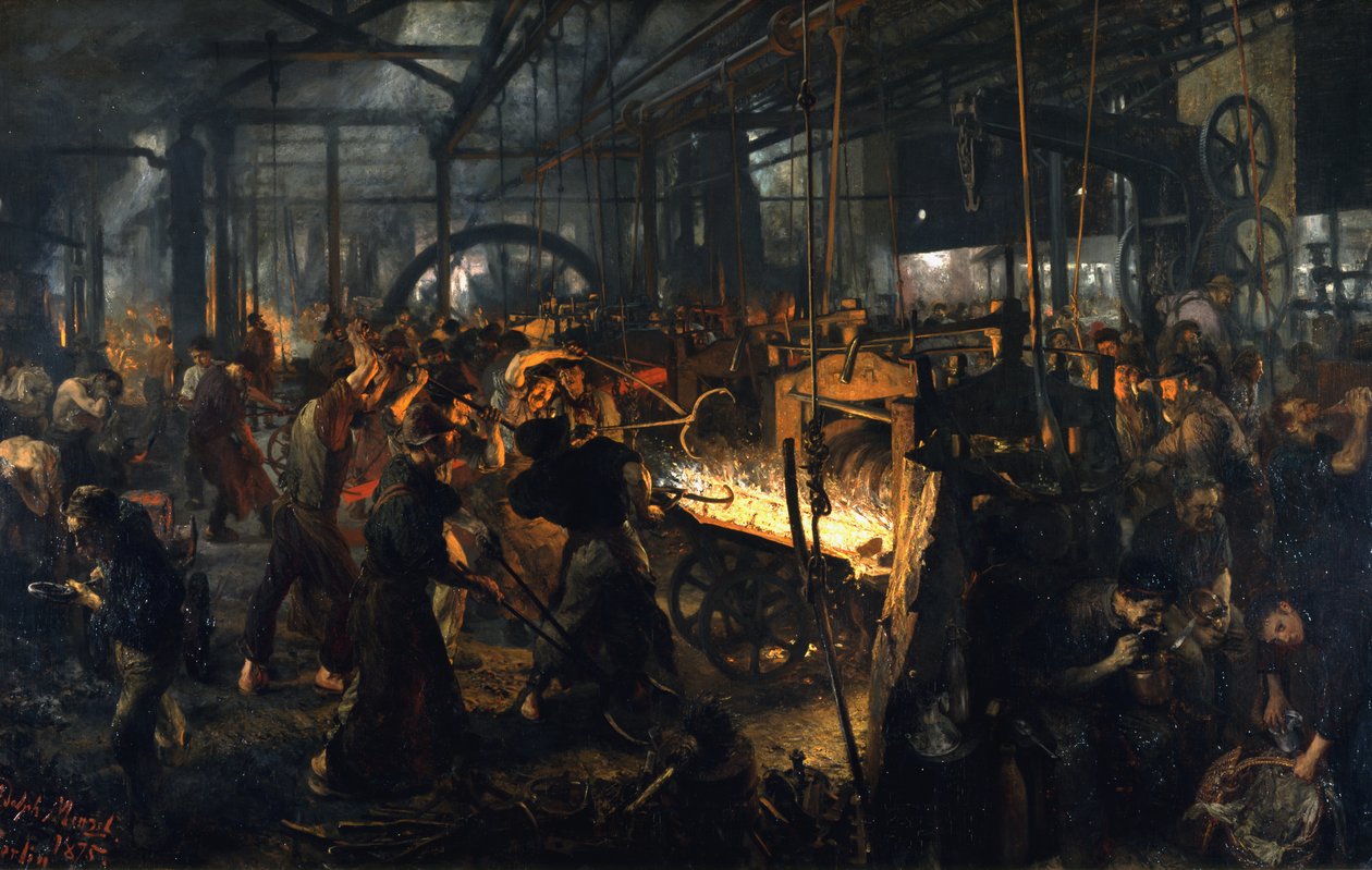 Järnvalsverk (Moderna cykloper) av Adolph Menzel