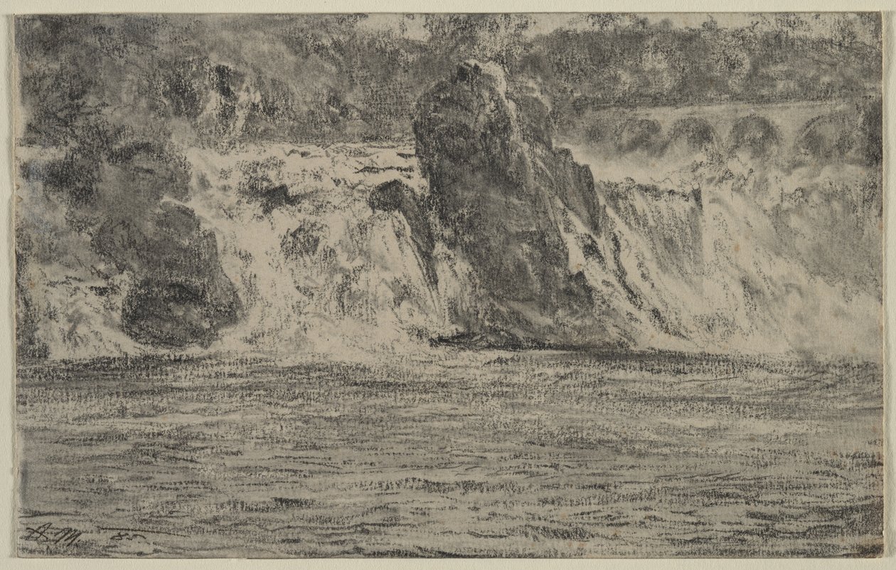 Rhenfallen vid Schaffhausen Rhenfallen från Schaffhausen, 1885. av Adolph Menzel