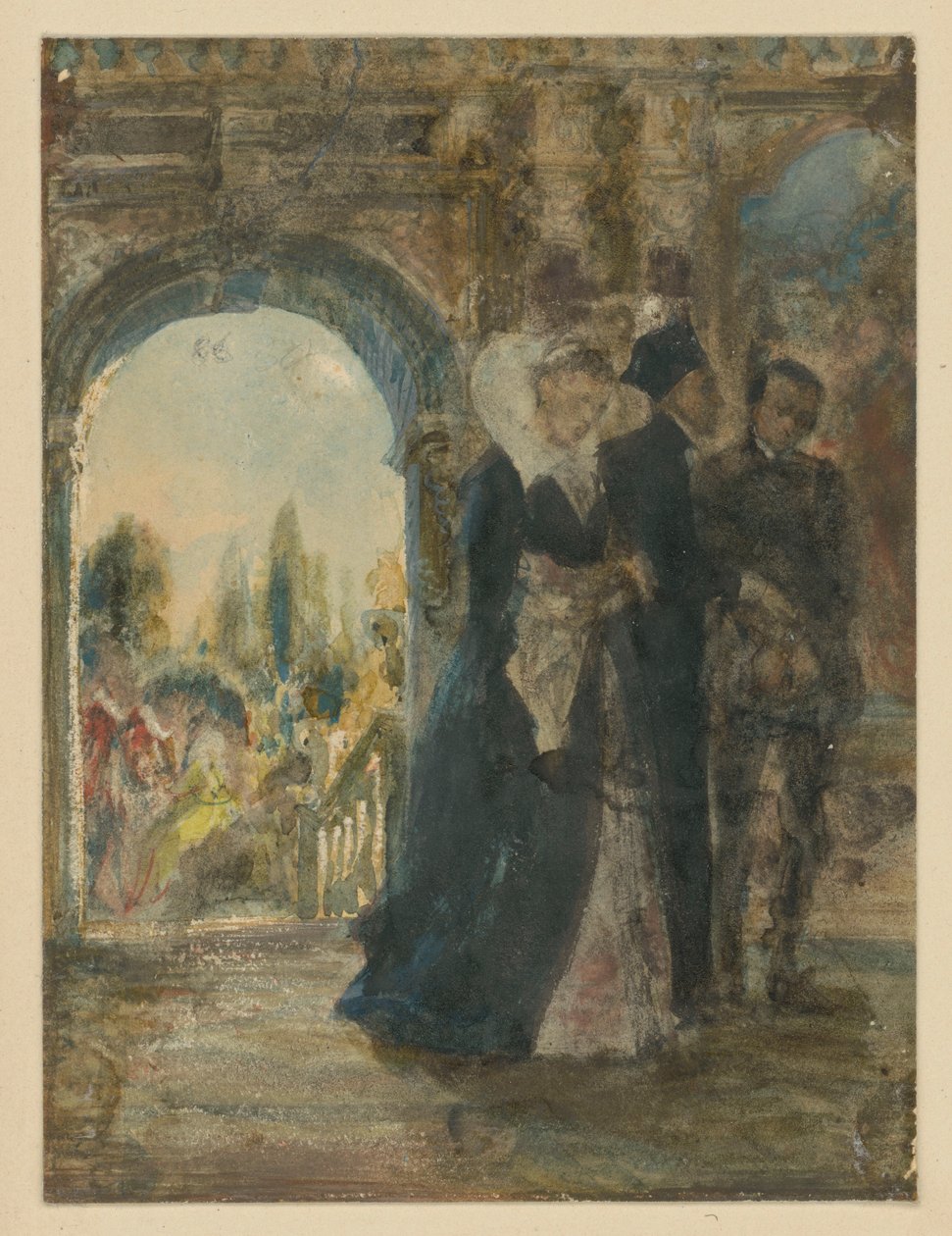 Familjeråd. Studie av Adolph Menzel