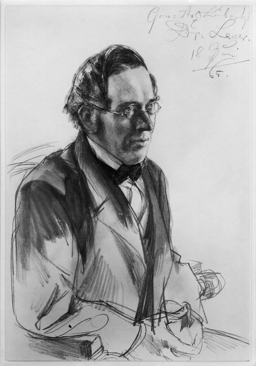 General- och livläkaren dr Gustav Lauer. Studie till målningen ”Kröningen av Wilhelm I i Königsberg” av Adolph Menzel