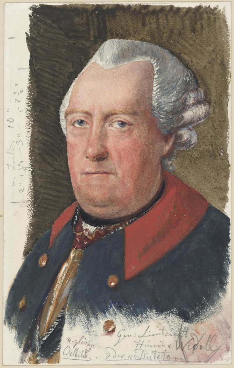 Generallöjtnant Heinrich von Wedell av Adolph Menzel