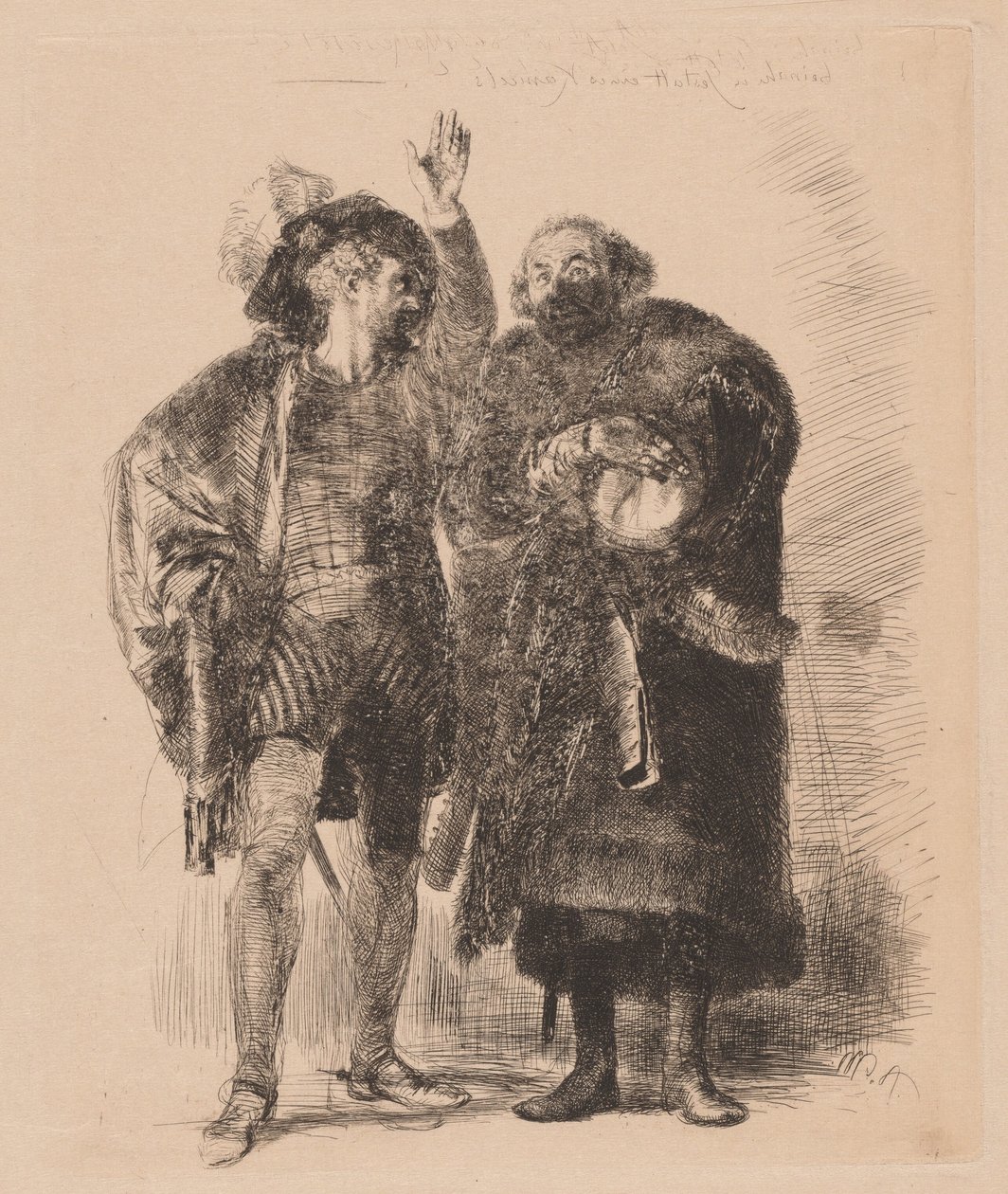 Hamlet och Polonius av Adolph Menzel