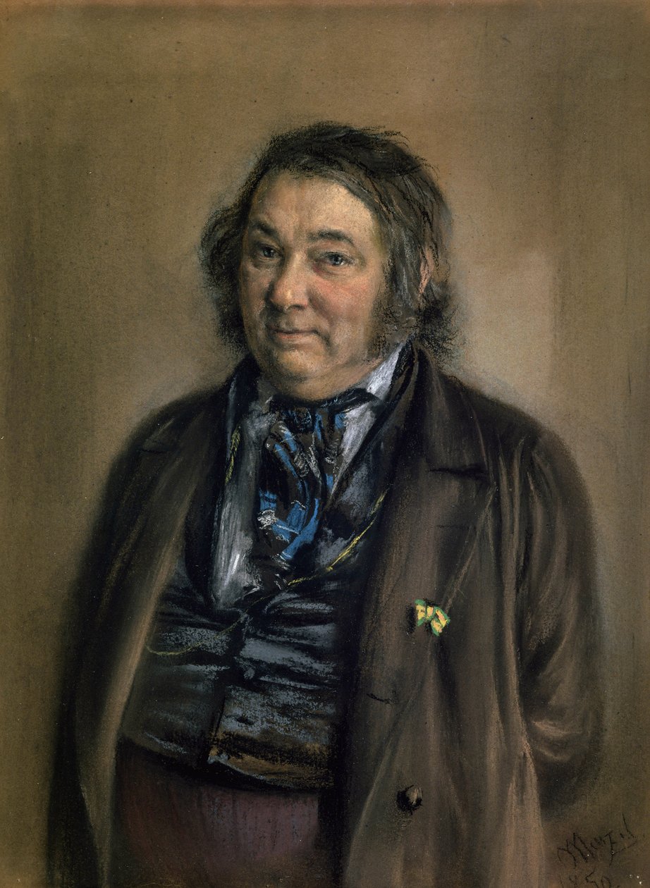 Heinrich Smidt (1798-1867) 1850 (krita på papper) av Adolph Menzel