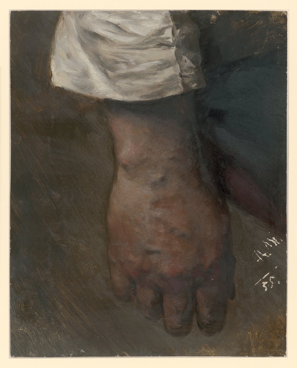 Hängande högerhand med vid ärmfäste av Adolph Menzel