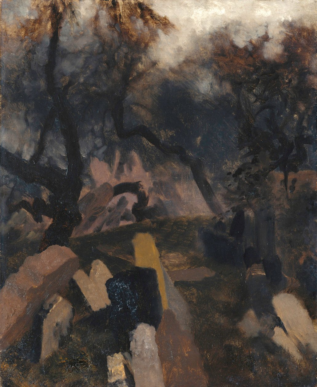 Judisk kyrkogård i Prag av Adolph Menzel