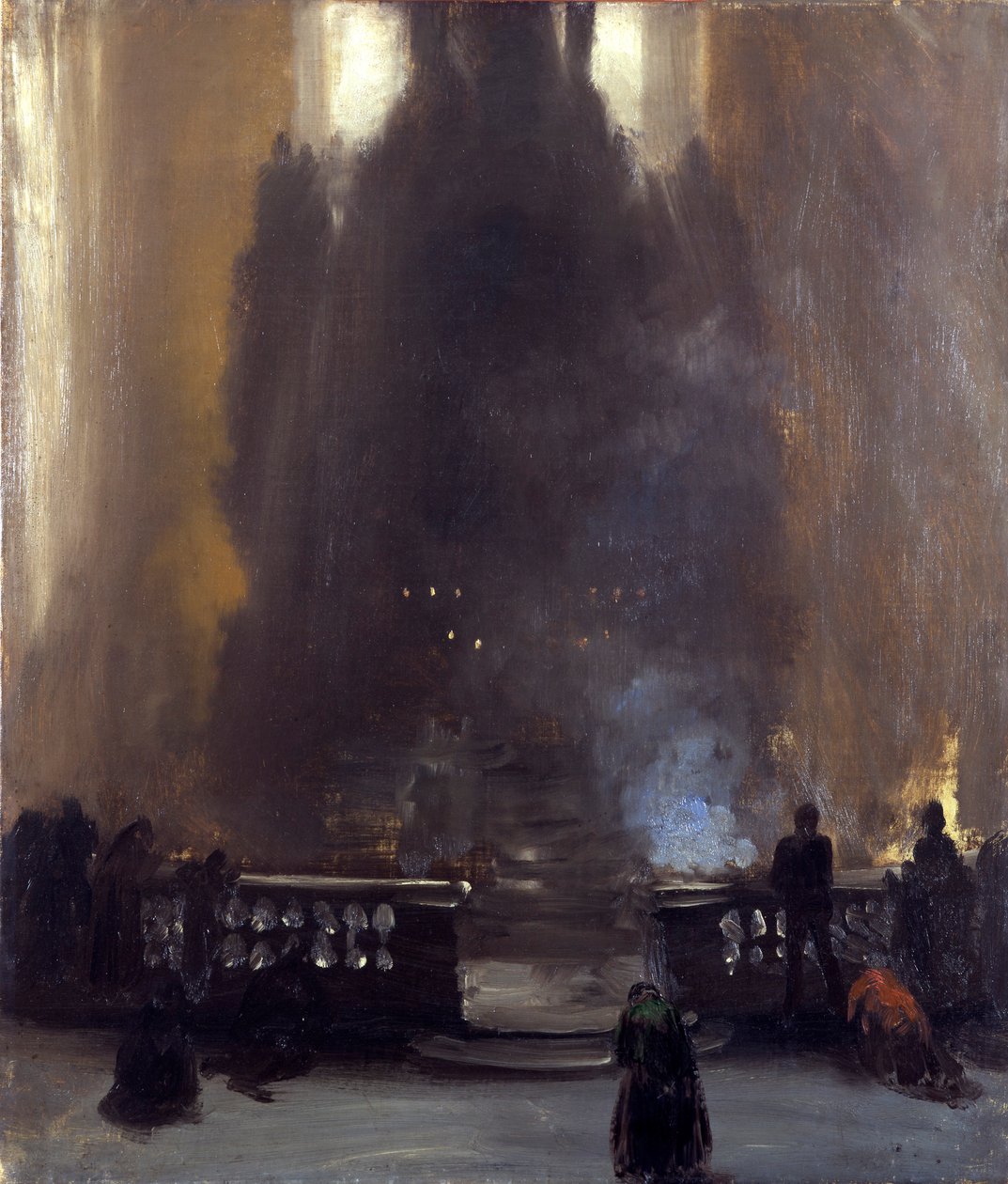 Kyrkans interiör (barockaltare) av Adolph Menzel