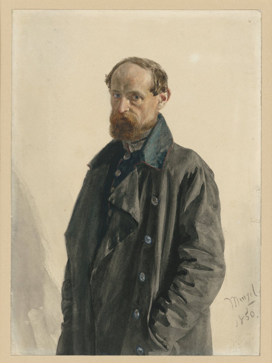 Major Leuthold, från Gardefusilierregementet av Adolph Menzel