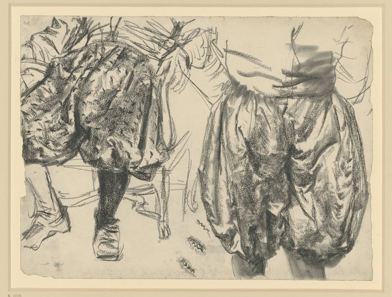 Modell i kurfursten Johann Georg I av Sachsens festdräkt, visad från två vinklar, Historiska museet, Dresden av Adolph Menzel
