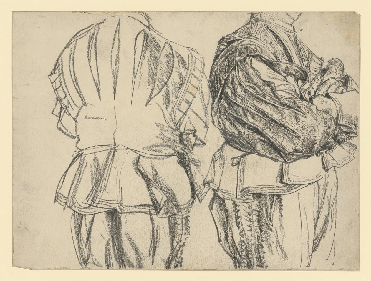 Modell i kurfurst Johann Georg I av Sachsens praktklädsel i två vyer, Historiska museet, Dresden av Adolph Menzel
