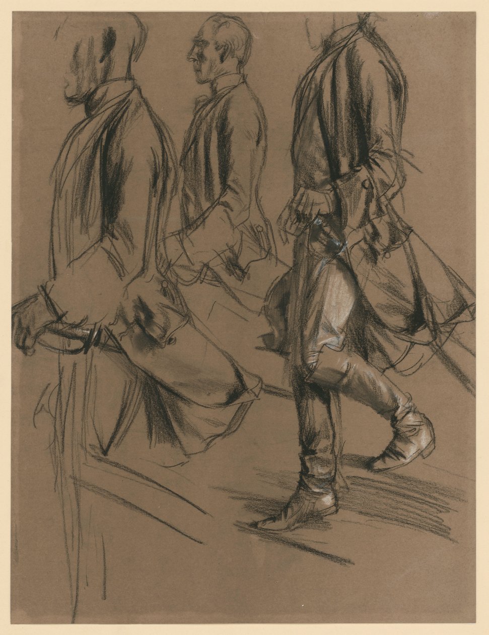 Officer ur Fredrik II:s följe. Modellstudie till ”Mötet mellan Fredrik II och Josef II i Neisse” av Adolph Menzel