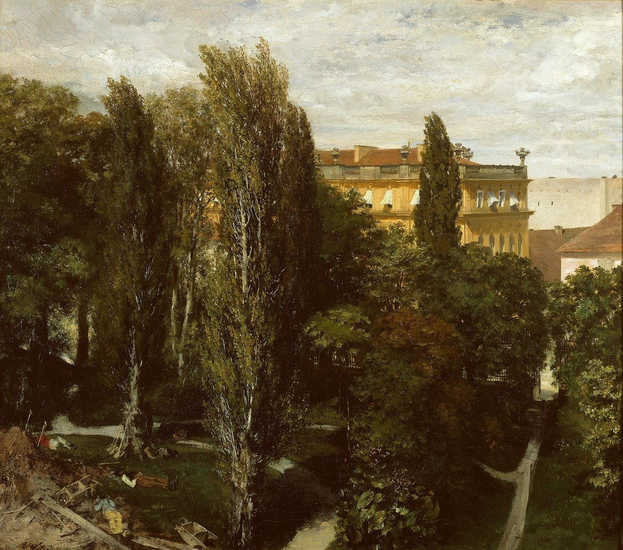 Prins Albrechts palatsträdgård av Adolph Menzel