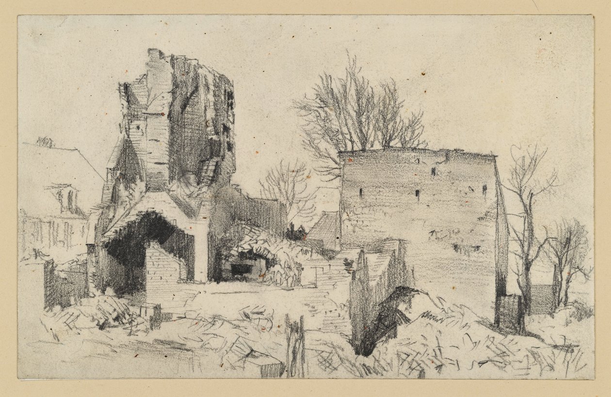 Ruinen av ett hus av Adolph Menzel