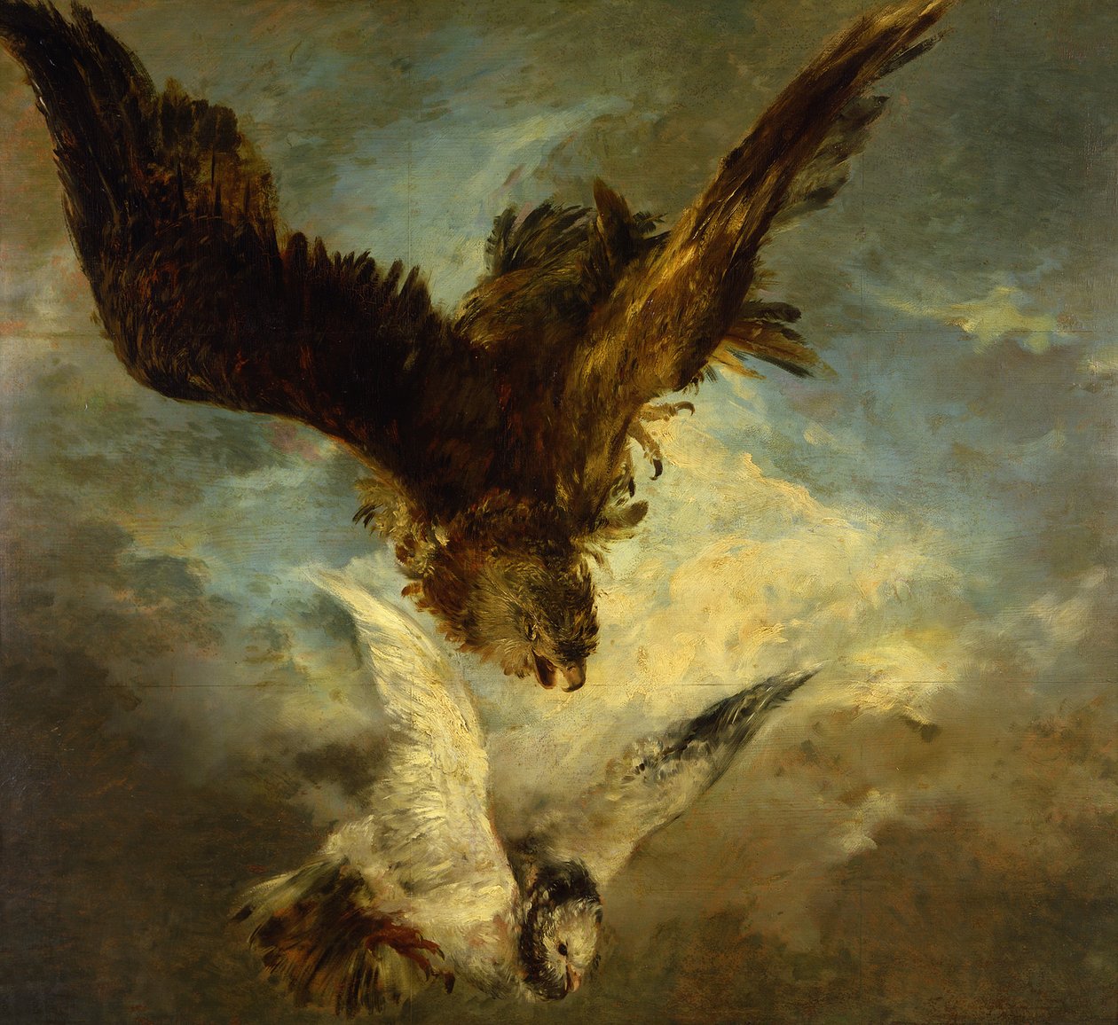 Glasmålning för en skytteförening av Adolph Menzel