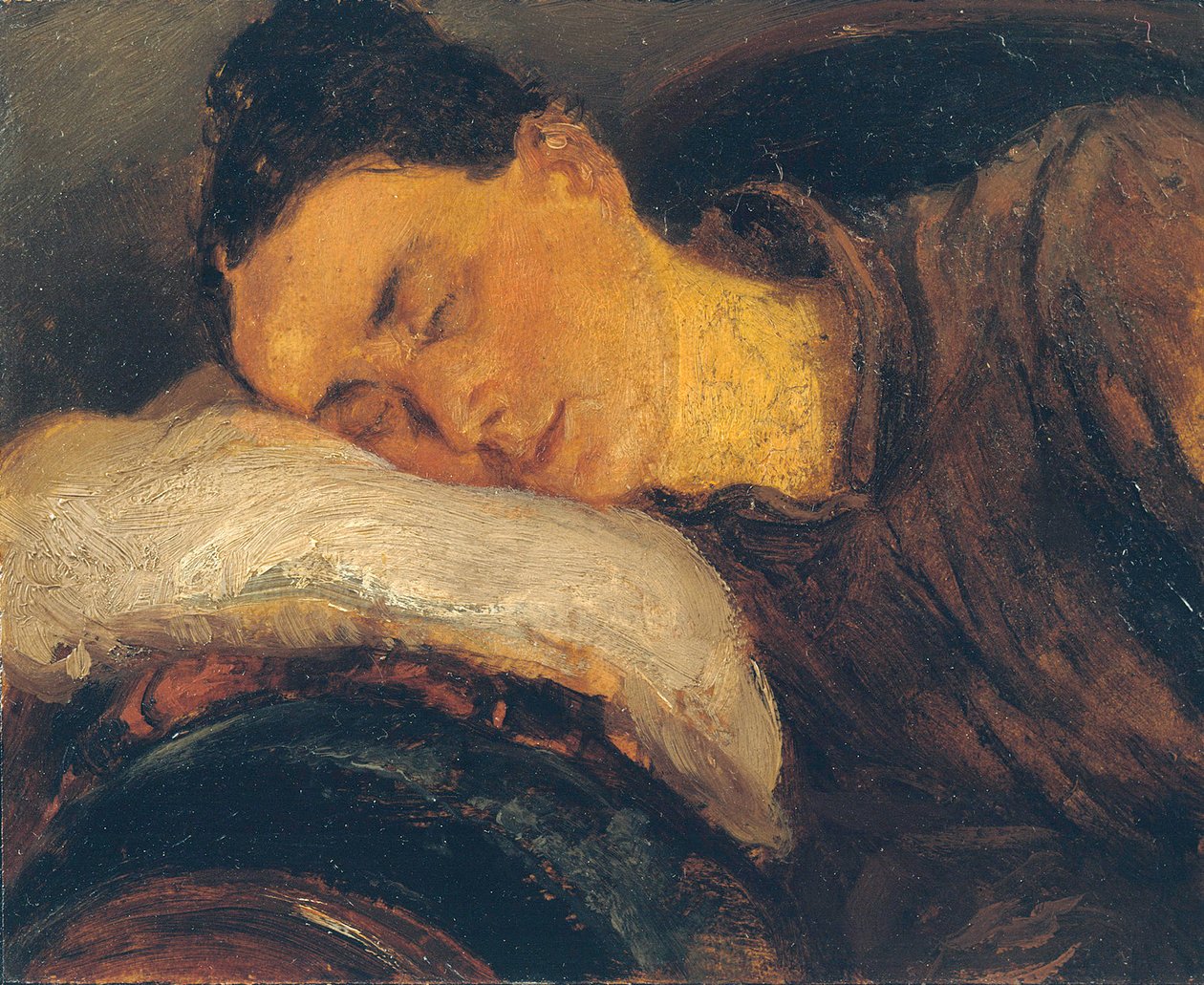Sovande kvinna av Adolph Menzel