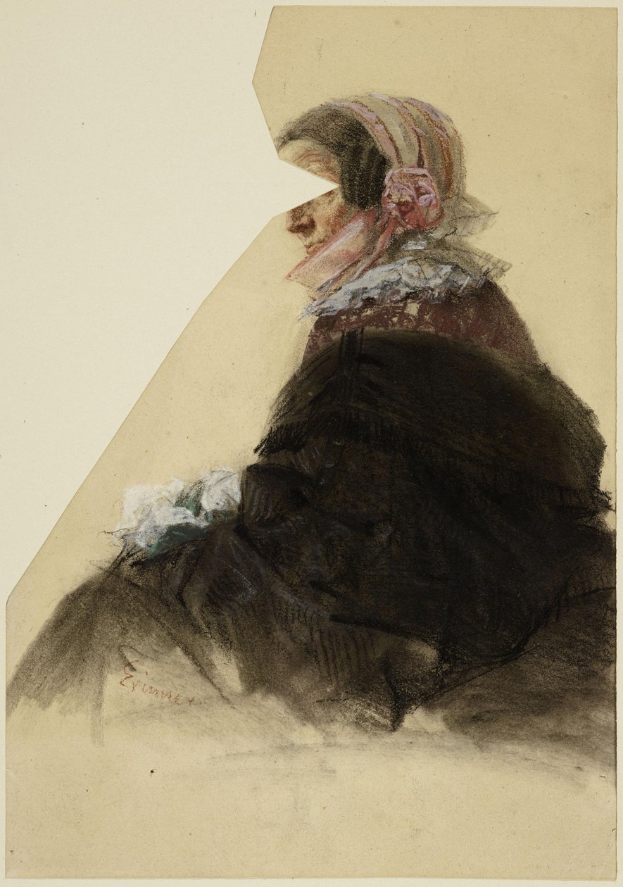 Sittande kvinna av Adolph Menzel
