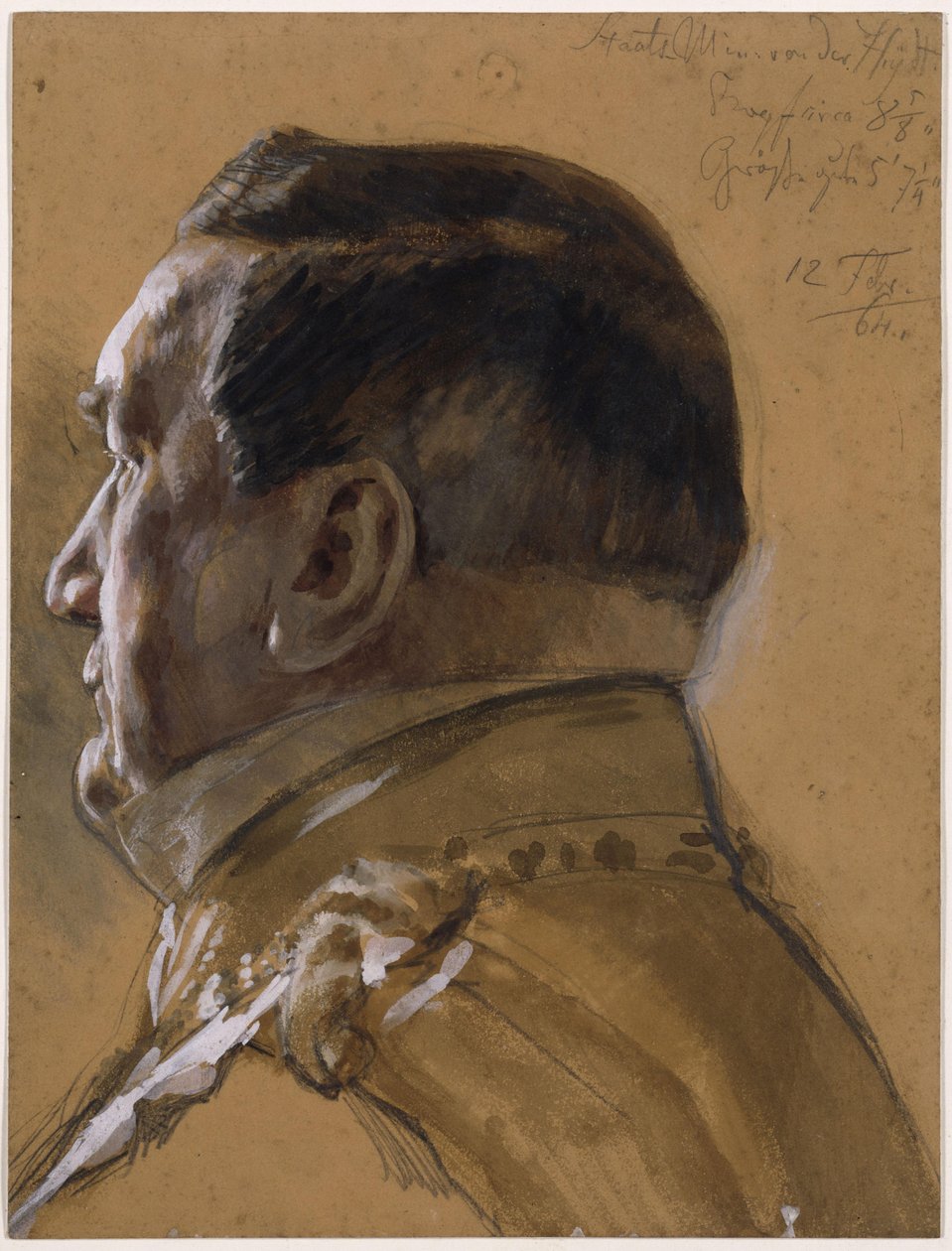 Statsminister von der Heydt. Studie till målningen "Kröningen av Vilhelm I i Königsberg" av Adolph Menzel