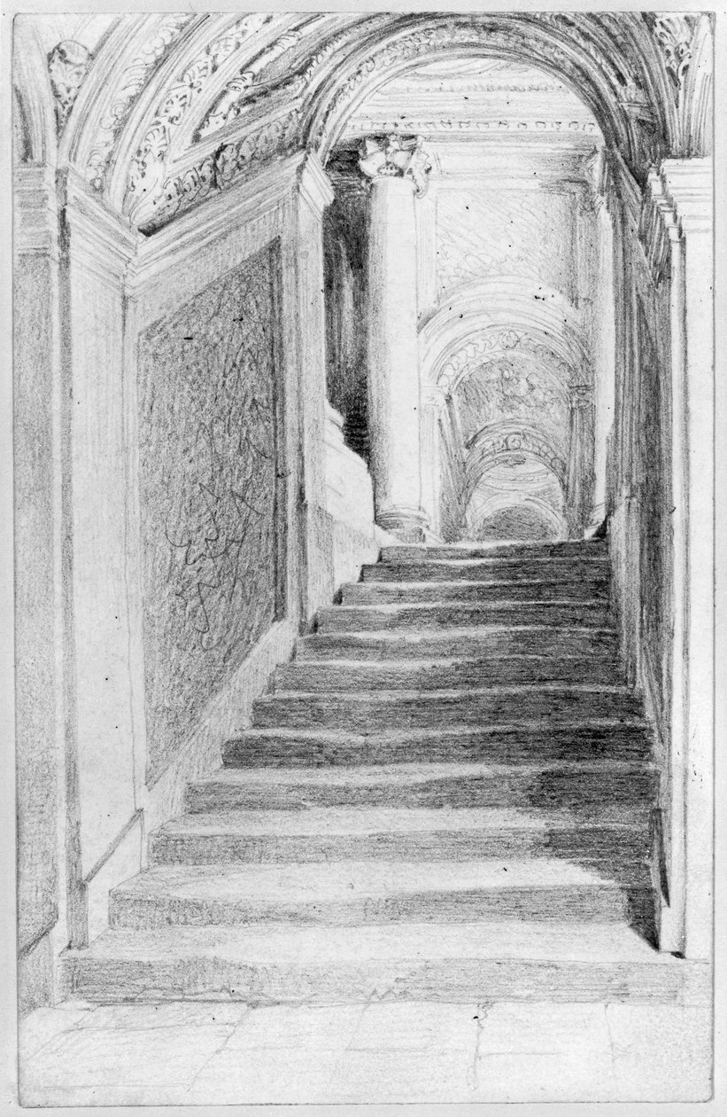 Stadsslottet i Berlin – Trapphuset till Riddarsalen (Portal V) av Adolph Menzel
